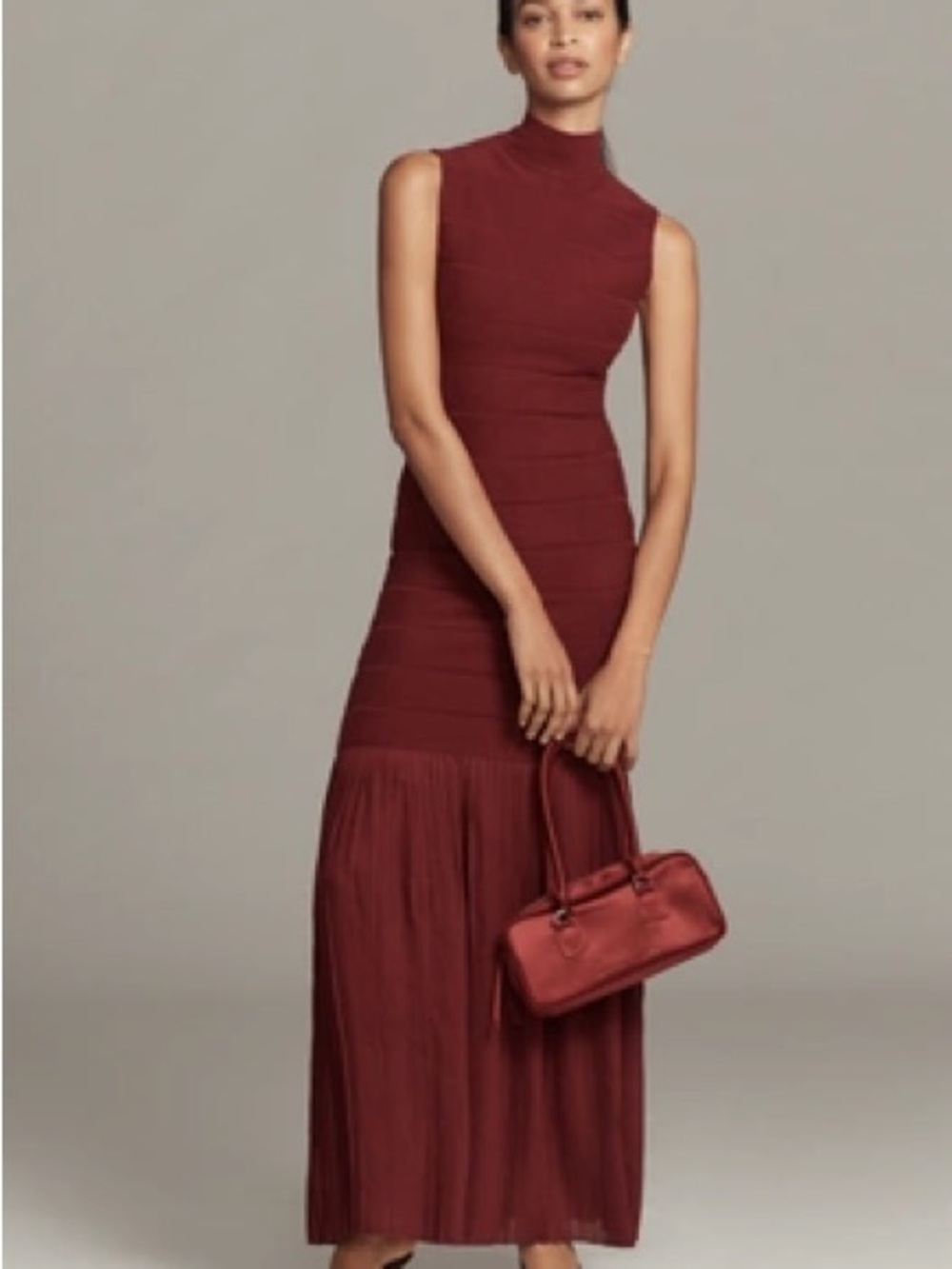 BLITHE FITTED TWOFER SWEATER MAXI DRESS